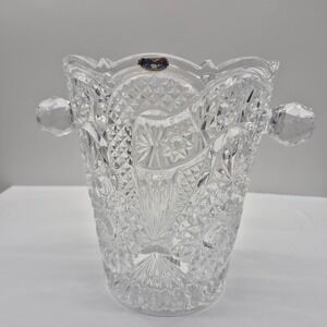 Bohemia Crystal Vase Clear Lead Cut Glass
